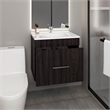 Pemberly Row One Door Bathroom Vanity with 2 Drawers in Black