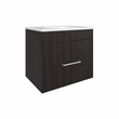 Pemberly Row One Door Bathroom Vanity with 2 Drawers in Black