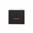 Pemberly Row One Door Bathroom Vanity with 2 Drawers in Black