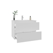 Pemberly Row Modern Bathroom Storage Cabinet with Shelves in White