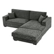 Pemberly Row Modular Sectional Sofa with Right-Facing Chaise in Dark Gray