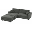 Pemberly Row Modular Sectional Sofa with Left-Facing Chaise in Dark Gray