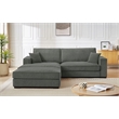 Pemberly Row Modular Sectional Sofa with Left-Facing Chaise in Dark Gray
