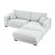 Pemberly Row Modular Sectional Sofa with Right-Facing Chaise in Light Gray