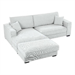 Pemberly Row Modular Sectional Sofa with Left-Facing Chaise in Light Gray