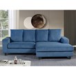 Pemberly Row Corduroy Sleeper Sectional with Right-Facing Chaise in Blue