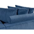 Pemberly Row Corduroy Sleeper Sectional with Right-Facing Chaise in Blue