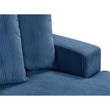Pemberly Row Corduroy Sleeper Sectional with Right-Facing Chaise in Blue