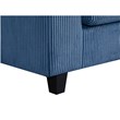 Pemberly Row Corduroy Sleeper Sectional with Right-Facing Chaise in Blue