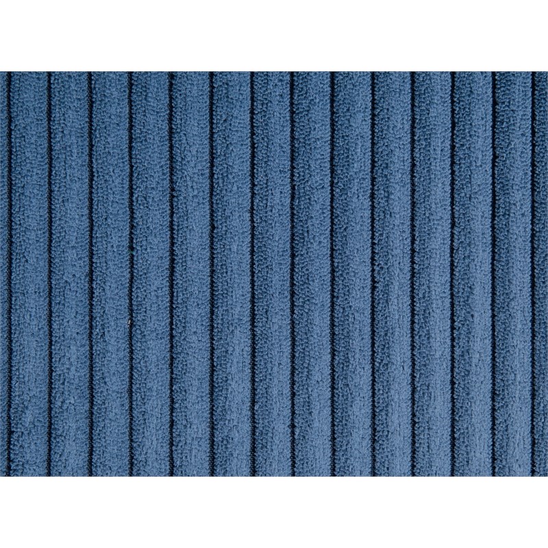 Pemberly Row Corduroy Sleeper Sectional with Right-Facing Chaise in Blue