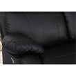 Pemberly Row Leather Power Lift Recliner Armchair for Home Theater in Black