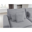 Pemberly Row Corduroy Sectional Sofa with Storage Ottoman in Light Gray