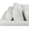 Pemberly Row 108-Inch Chenille Sleeper Sectional Sofa with Chaise in White