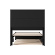 Pemberly Row Twin Wood Platform Bed with Twin Trundle in Black