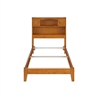 Pemberly Row Twin XL Foundation Bed with Bookcase Headboard in Light Toffee
