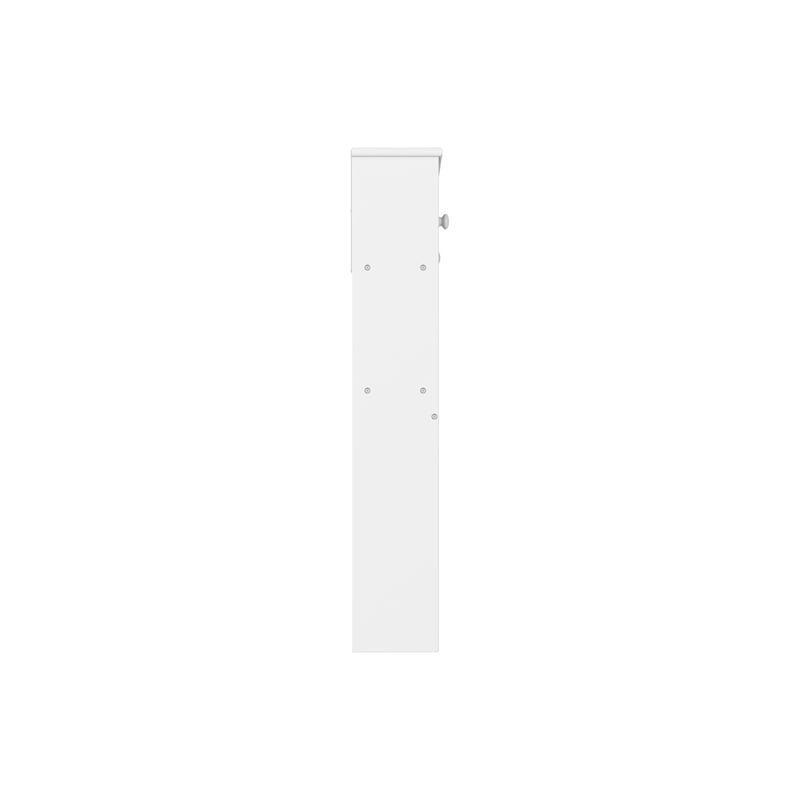 Pemberly Row Full Wood 2-Shelf Storage Bookcase Headboard in White