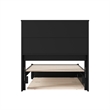 Pemberly Row Twin XL Wood Platform Bed with Twin XL Trundle in Black