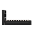 Pemberly Row Twin XL Wood Platform Bed with Twin XL Trundle in Black