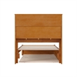 Pemberly Row Twin XL Wood Platform Bed with Twin XL Trundle in Light Toffee