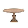 Pemberly Row Traditional 5-Piece Brown Solid Mango Wood Round Dining Set