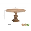 Pemberly Row Traditional 5-Piece Brown Solid Mango Wood Round Dining Set