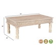 Pemberly Row Solid Wood 3-Piece Living Room Table Set in Weathered Finish