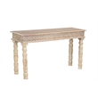 Pemberly Row Solid Wood 3-Piece Living Room Table Set in Weathered Finish