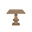 Pemberly Row 9-Piece Brown Solid Wood Dining Set with Pedestal Table