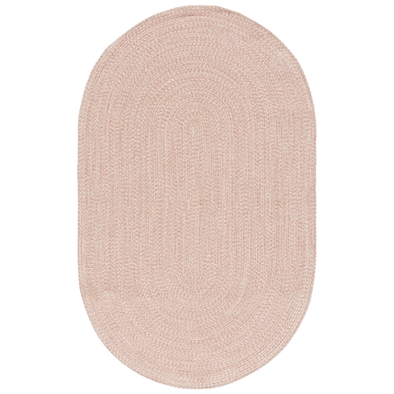 Pemberly Row 8' x 10' Oval Hand Woven Polypropylene Rug in Beige and Ivory
