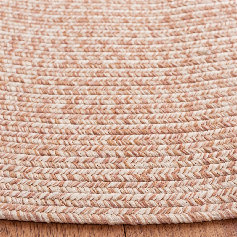 Pemberly Row 4' x 6' Oval Hand Woven Polypropylene Rug in Beige and Ivory