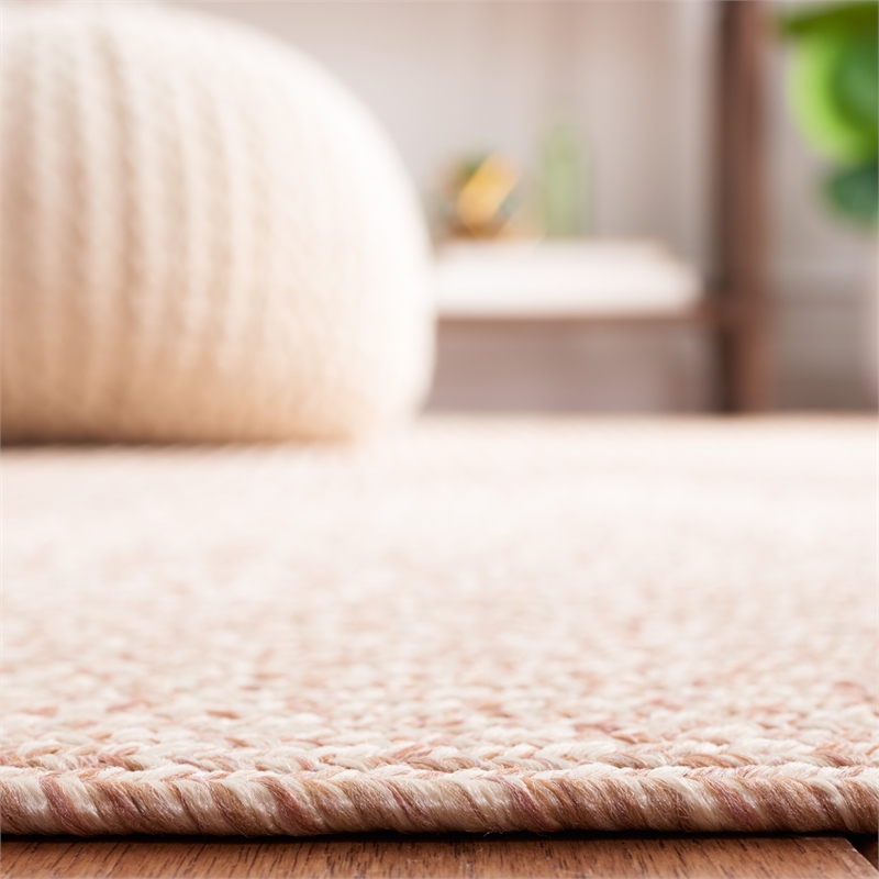 Pemberly Row 4' x 6' Oval Hand Woven Polypropylene Rug in Beige and Ivory