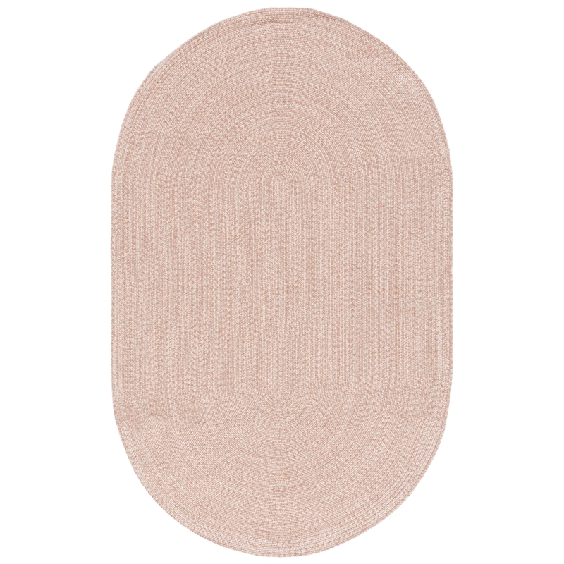 Pemberly Row 4' x 6' Oval Hand Woven Polypropylene Rug in Beige and Ivory