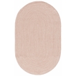 Pemberly Row 4' x 6' Oval Hand Woven Polypropylene Rug in Beige and Ivory