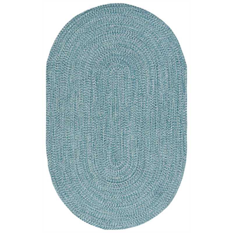 Pemberly Row 9' X 12' Oval Hand Woven Polypropylene Rug in Teal/Green