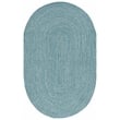 Pemberly Row 9' X 12' Oval Hand Woven Polypropylene Rug in Teal/Green