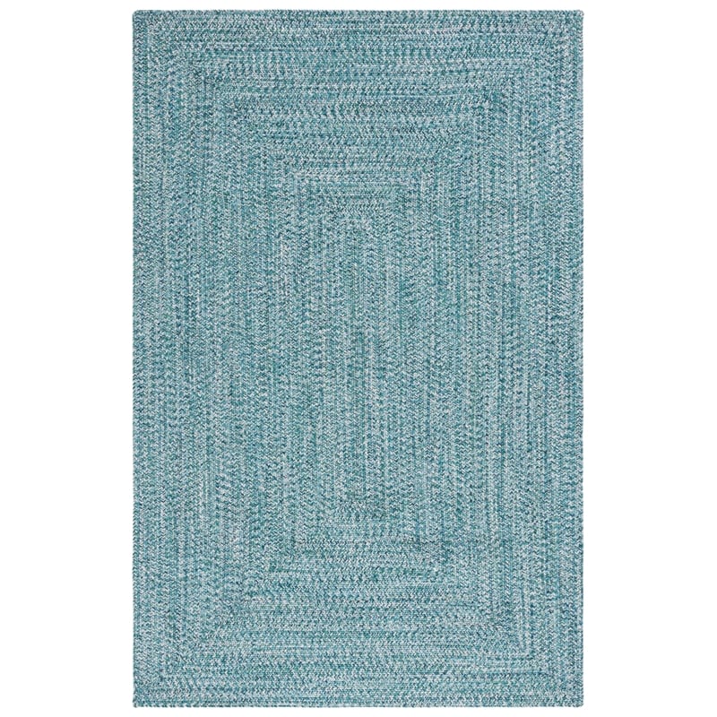 Pemberly Row 6' X 9' Hand Woven Polypropylene Rug in Teal and Green