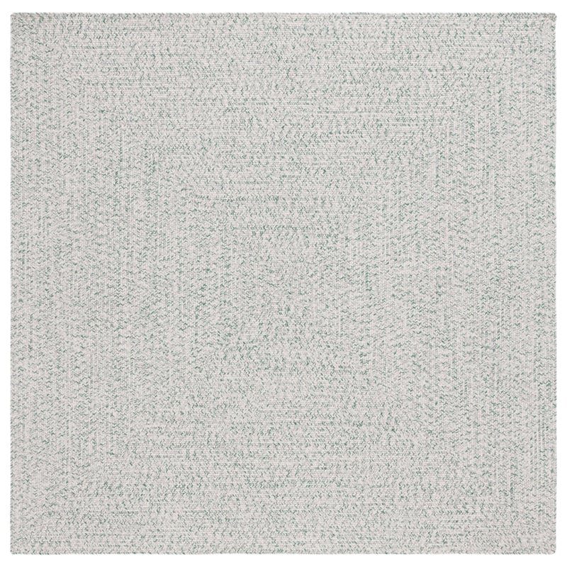 Pemberly Row 6' Square Hand Woven Polypropylene Rug in Ivory/Green