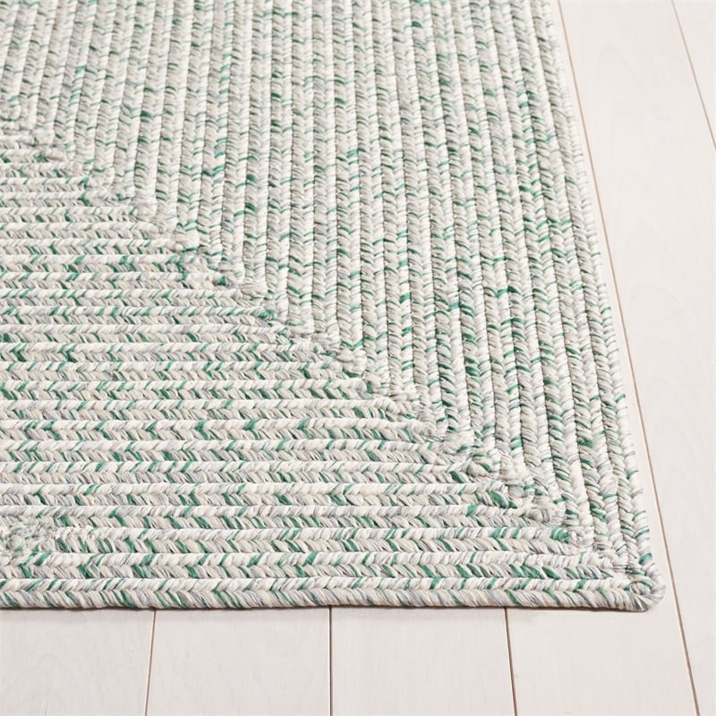 Pemberly Row 9' x 12' Hand Woven Polypropylene Rug in Ivory/Green
