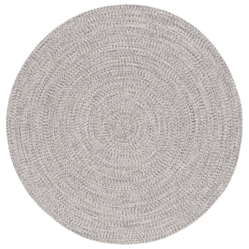Pemberly Row 3' x 3' Round Hand Woven Polypropylene Rug in Gray/Ivory