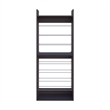 Pemberly Row Tall Open Shoe Rack with Multi-Tier Shelves in Wengue
