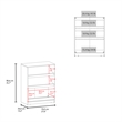 Pemberly Row 3-Tier Open Shoe Rack with Storage in Wengue
