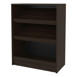 Pemberly Row 3-Tier Open Shoe Rack with Storage in Wengue