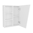 Pemberly Row Wall-Mounted Medicine Cabinet with Mirrored Door in White