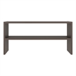 Pemberly Row Norris Shoe Rack with 2 Shelves in Brown
