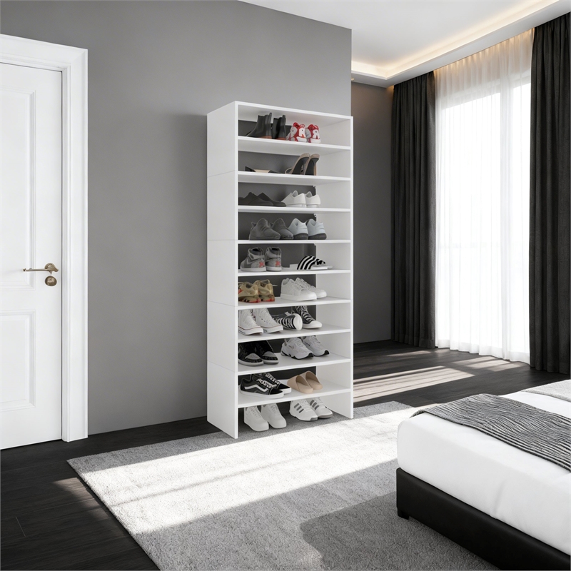 Pemberly Row Multi-Tier Shoe Rack Engineered Wood 67.8