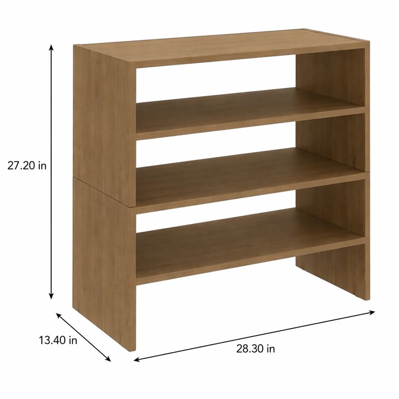 Pemberly Row Multi-Tier Shoe Rack Engineered Wood Compact 27.2