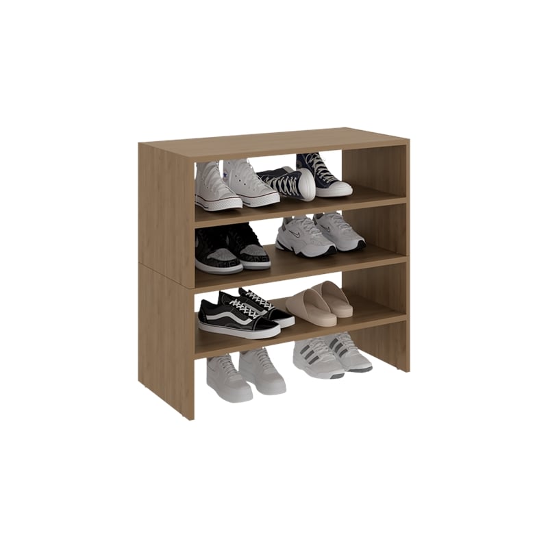 Pemberly Row Multi-Tier Shoe Rack Engineered Wood Compact 27.2