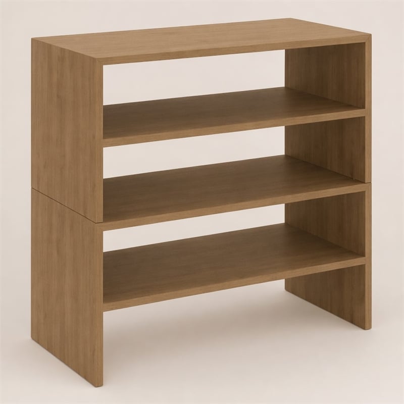 Pemberly Row Multi-Tier Shoe Rack Engineered Wood Compact 27.2