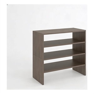 Pemberly Row Berlin Shoe Rack Engineered Wood 27.2&quot Organizer Modern Design