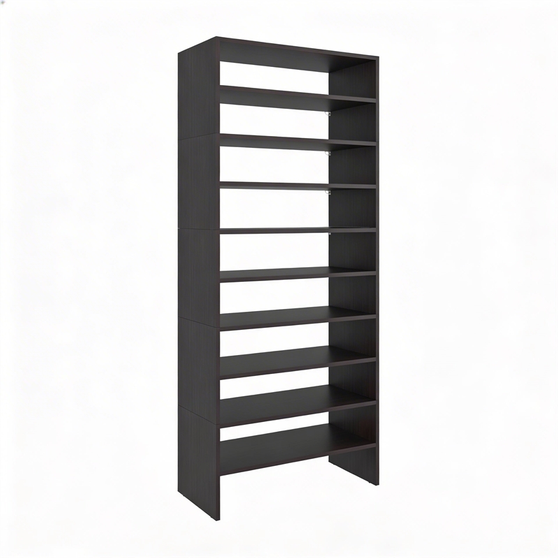 Pemberly Row Omeo Shoe Rack with Open Shelves in Engineered Wood